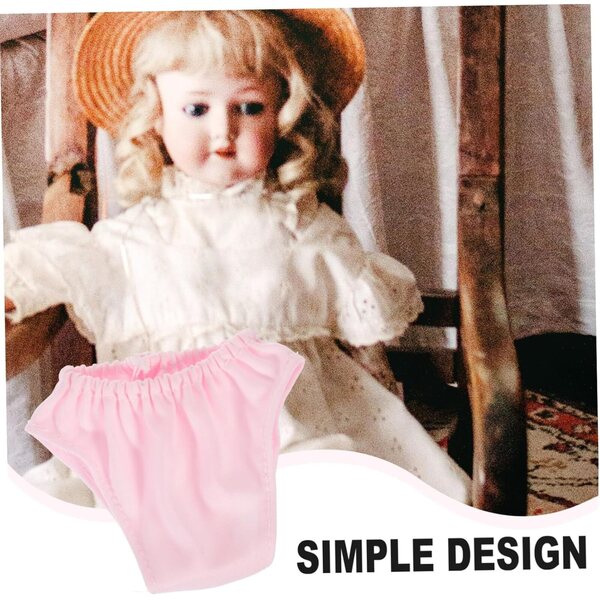 Set 2 Culottes Bianche in Tessuto per Bambole - Accessori Casa Miniatura