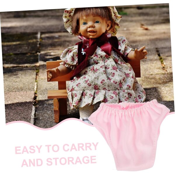 Set 2 Culottes Bianche in Tessuto per Bambole - Accessori Casa Miniatura