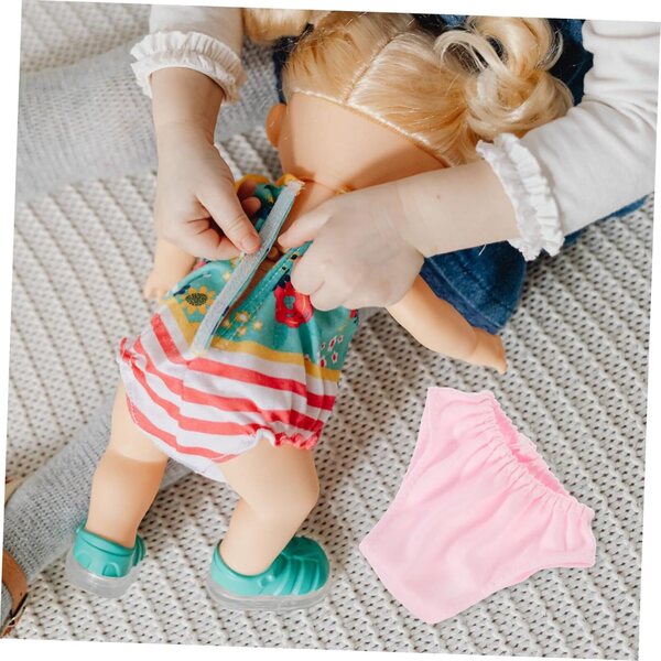 Set 2 Culottes Bianche in Tessuto per Bambole - Accessori Casa Miniatura