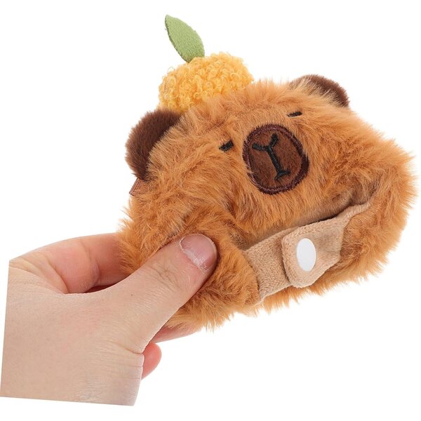 Cappello in Peluche Porcellino d'India per Bambole - Accessorio Morbido ed Elegante 12x11x9 cm