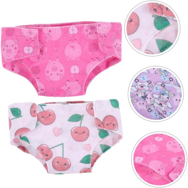 PartyKindom 2 waschbare Culottes aus Stoff für 18-Zoll-Puppen – Rollenspielzubehör