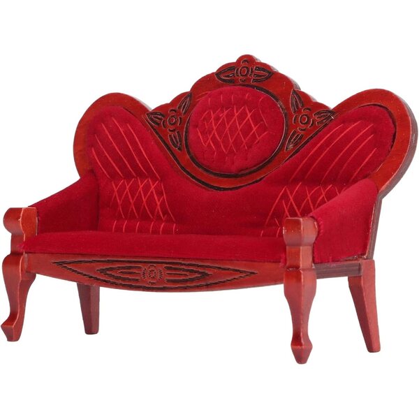 Divano Vintage in Legno per Casa delle Bambole 1:12 Realistico e di Qualità
