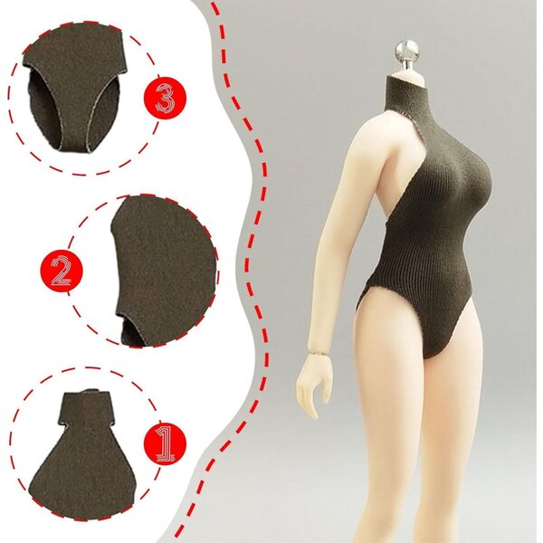 1/12 Grünes Badetrikot für weibliche Puppen, Modeaccessoires aus strapazierfähigem Stoff
