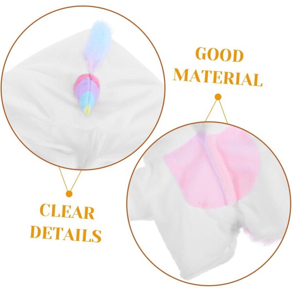 Tuta pigiama unicorno in peluche per bambola 20 cm, vestito morbido e adorabile