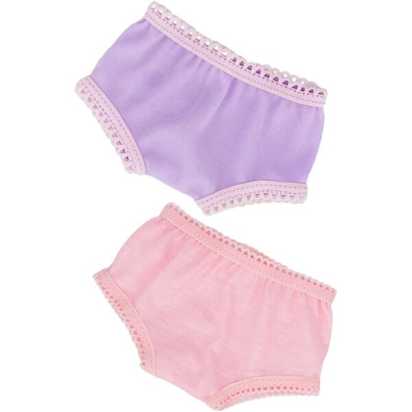 Set 2 Culotte per Bambole in Tessuto Lavabili e Facili da Indossare 13x8 cm