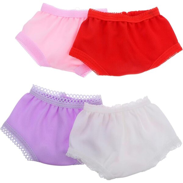 Set 4 Culottes Multicolori per Bambole 18 Pollici - Accessori Gioco di Ruolo WEKAMOS