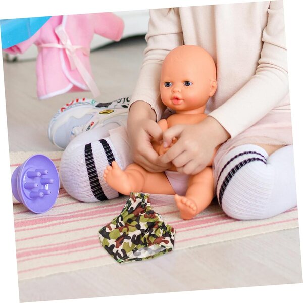 Set 4 Culotte Miniature Per Bambole 18 Pollici Riutilizzabili e Regolabili Verde