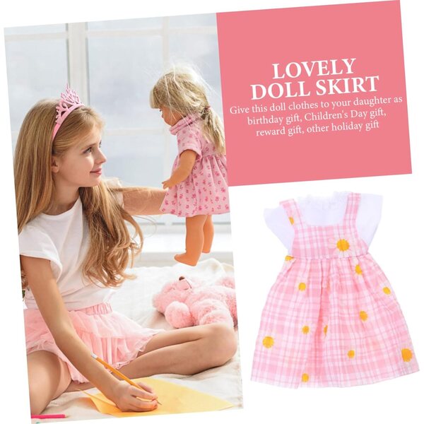 Costume per Bambola Resistente e Lavabile Rosa – Abbigliamento Giocattolo per Bimbine