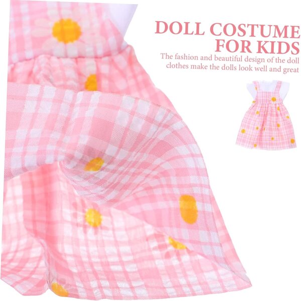 Costume per Bambola Resistente e Lavabile Rosa – Abbigliamento Giocattolo per Bimbine