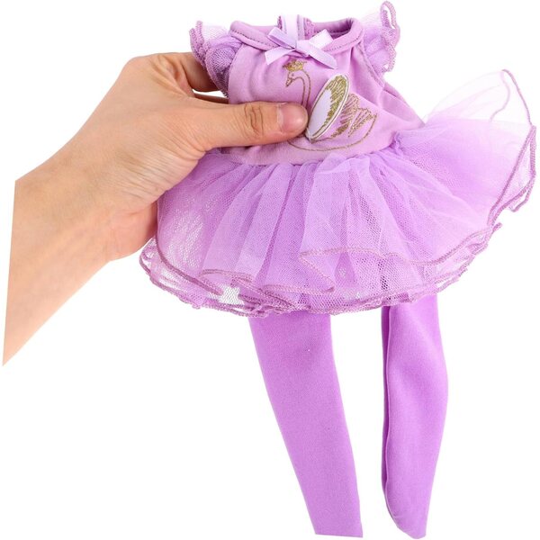 Ballett-Outfit-Set für Puppe mit Schuhen und Stirnband – Lila Ballerina-Kleid
