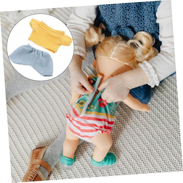 Ourse Puppenkleidungsset: Weiches und farbenfrohes dekoratives Hemd und Hose