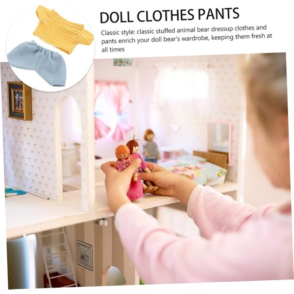Ourse Puppenkleidungsset: Weiches und farbenfrohes dekoratives Hemd und Hose