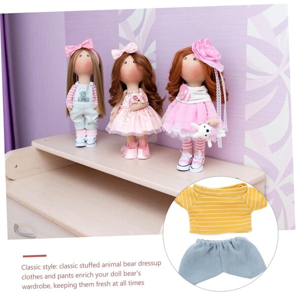 Ourse Puppenkleidungsset: Weiches und farbenfrohes dekoratives Hemd und Hose
