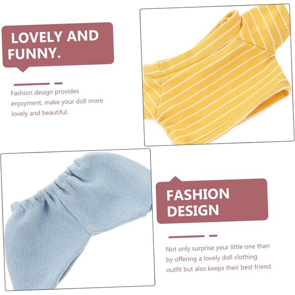 Ourse Puppenkleidungsset: Weiches und farbenfrohes dekoratives Hemd und Hose