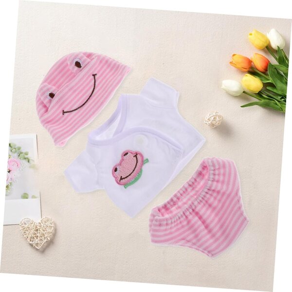 Set 3 Pezzi Abiti per Bambole 30 cm – T-shirt, Pantaloni e Cappelli Colorati