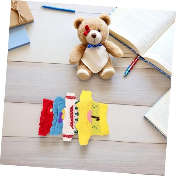 4-teiliges Set, Kleidung für Plüschbären, Paarspiel und Dekoration für Kinder