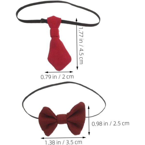 KOMBIUDA Mini Cravatte e Nodi Rossi per Bambole e Accessori Costume Bambole