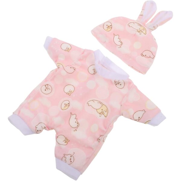 KOMBIUDA Originelle Kleidung und Accessoires für Puppen – austauschbares rosa Kostüm 30 cm