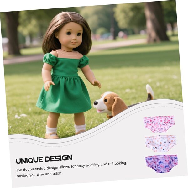 KOMBIUDA Set 3 Pezzi Abbigliamento per Bambole Nate con Cuffie e Accessori Gioco