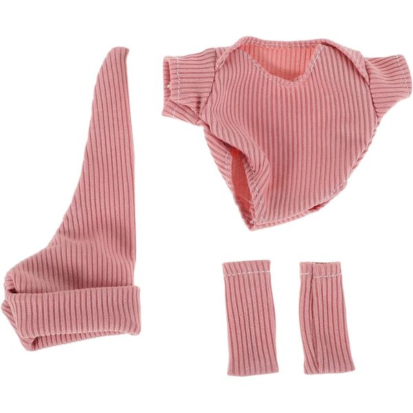 Set Abbigliamento Rosa per Bambola 18 cm con Scarpe e Cappello in Poliestere