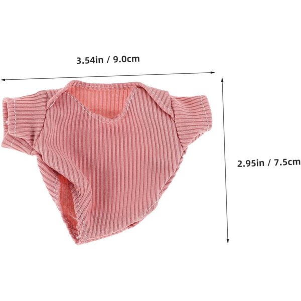 Set Abbigliamento Rosa per Bambola 18 cm con Scarpe e Cappello in Poliestere