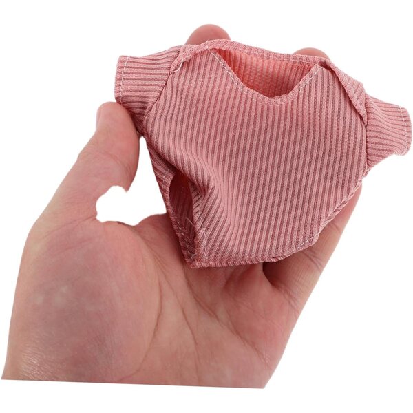 Set Abbigliamento Rosa per Bambola 18 cm con Scarpe e Cappello in Poliestere