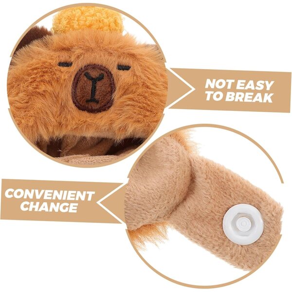 Simpatico cappello di peluche per bambola da 17 cm - costume da porcellino d'India