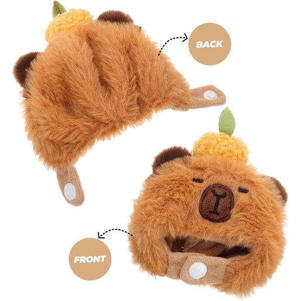Simpatico cappello di peluche per bambola da 17 cm - costume da porcellino d'India