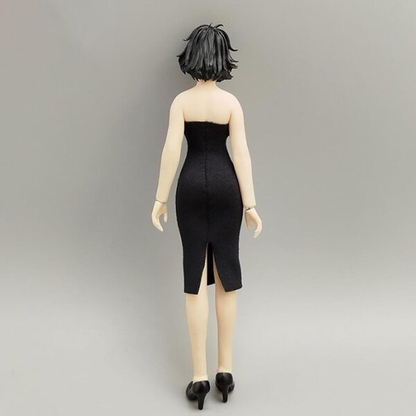 Robe nera senza maniche per bambole 15 cm - Abito moda 1/12 per action figure