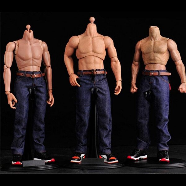 1/6 Figurenkleidung: rot-schwarz kariertes Hemd mit Bluejeans für 30,5 cm