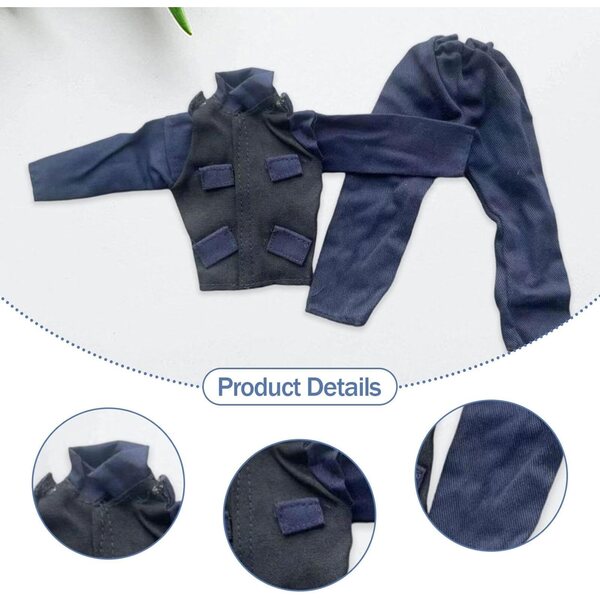 Abbigliamento per Bambola Uomo 1:6 - Costume Uniforme Miniatura per Figurine 30,5 cm