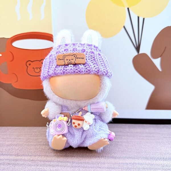 Bekleidungsset für 17 cm große gehäkelte Baumwollpuppen, farbenfrohe und widerstandsfähige Accessoires