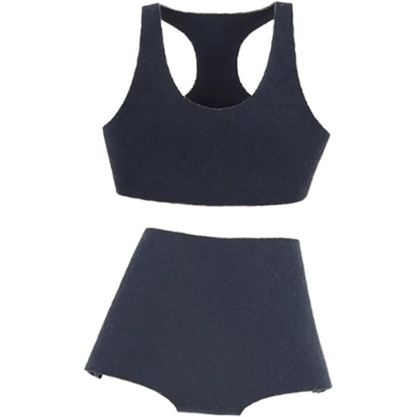 Abbigliamento Sportivo per Bambole 1/6 con Top e Pantaloncini Blu Scuro