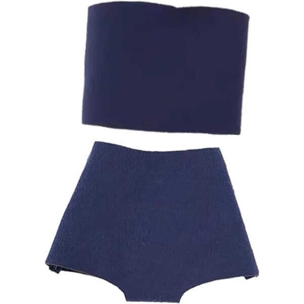 Abbigliamento Femminile per Bambole 1/6 Kowaku - Top e Pantaloni Blu Scuro