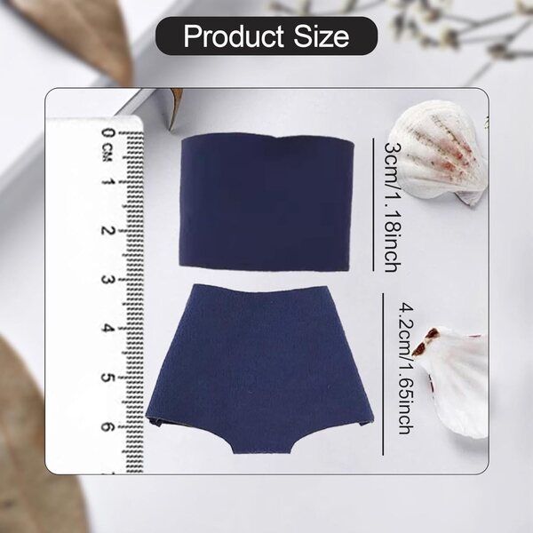 Abbigliamento Femminile per Bambole 1/6 Kowaku - Top e Pantaloni Blu Scuro