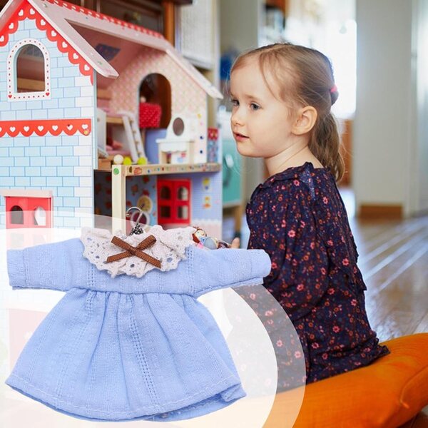 Kleidung für 28–35 cm große Puppen mit Zubehör, Miniatur-Kleidungsset und Kleiderhalter