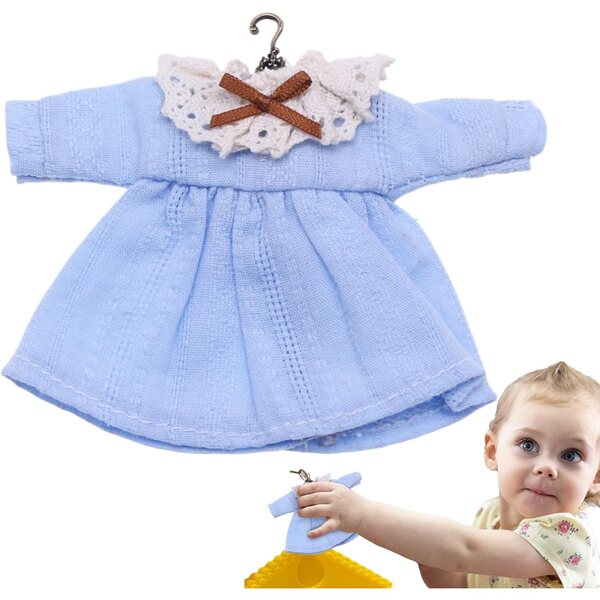 Kleidung für 28–35 cm große Puppen mit Zubehör, Miniatur-Kleidungsset und Kleiderhalter