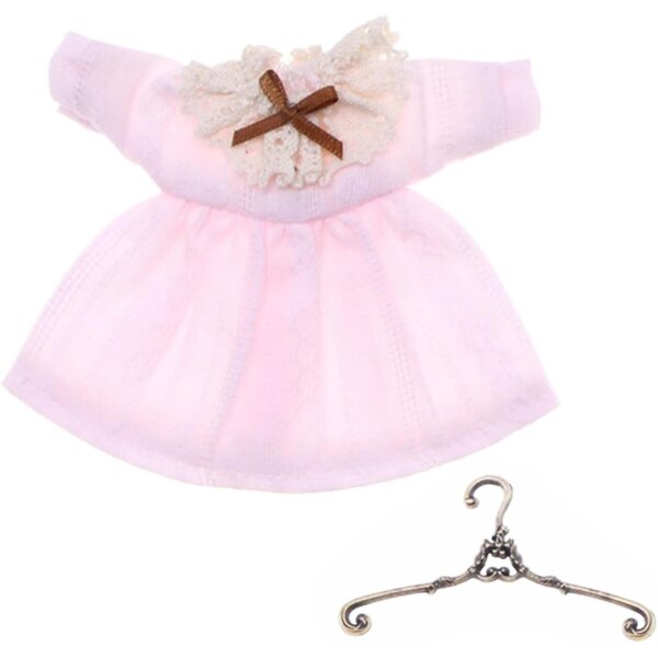 Niesel Puppenkleidung: Stilvolle Stoffkleidung mit Kleiderbügel für 28–35 cm