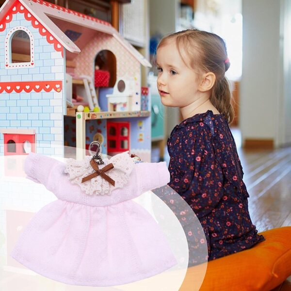 Niesel Puppenkleidung: Stilvolle Stoffkleidung mit Kleiderbügel für 28–35 cm