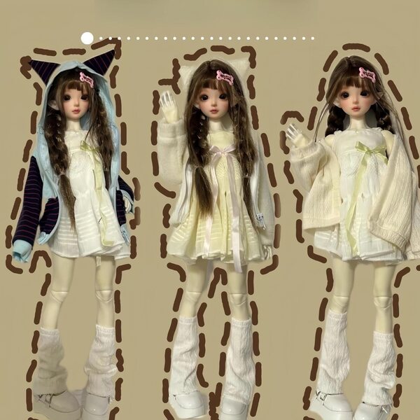 Kleidungsset für 1/4 Gelenk-BJD-Puppen 40,6–45,7 cm, handgefertigt