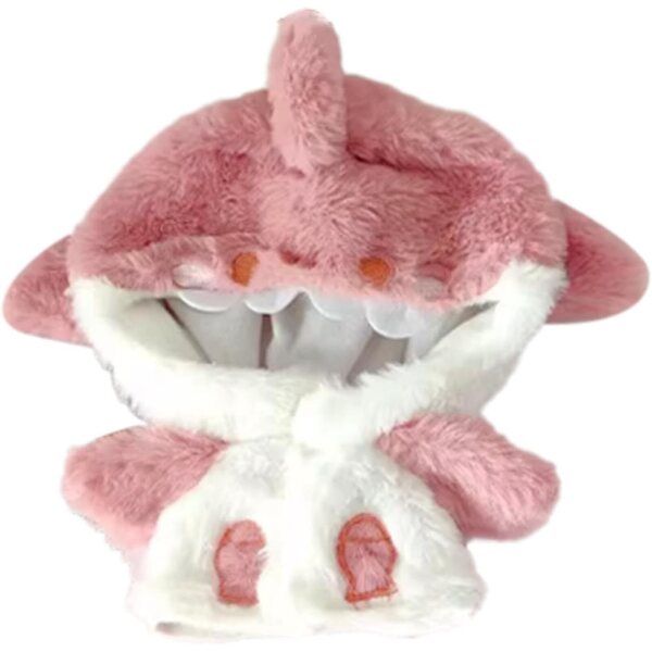 Sweat à capuche Requin per bambole morbido e resistente, 25x20 cm, design anime