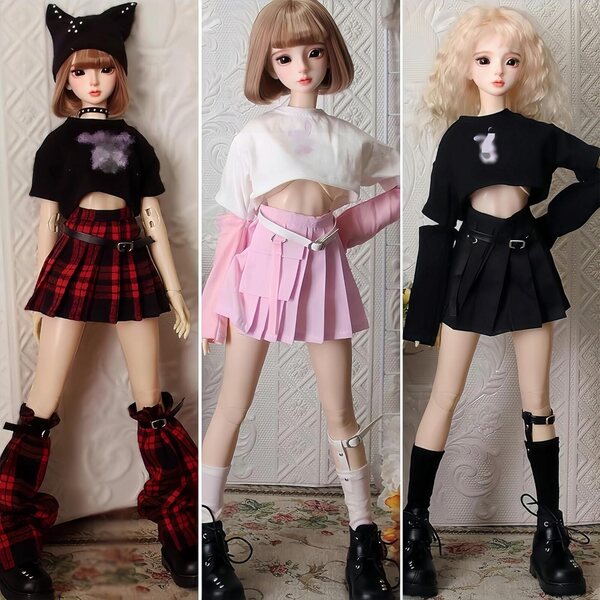 Vestiti fatti a mano per bambola BJD SD 45,7-61 cm, look trendy e accessori eleganti