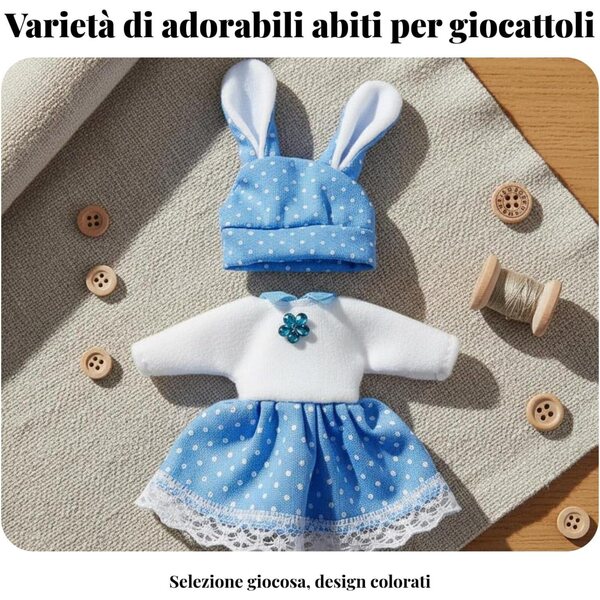 Abbigliamento per Bambole 16 cm MotiveTech – Look Casual e Creativo per BJD e OB11