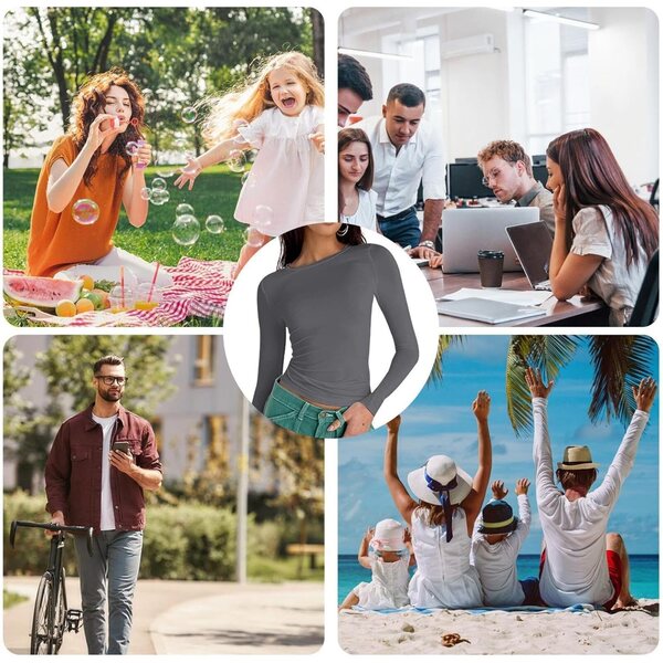 KSHSAA T-Shirt Maniche Lunghe Donna in Poliestere e Elastan, Morbida e Traspirante
