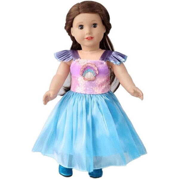 NIXNUT Abito da Principessa Estivo in Gaze per Bambola American Girl 18 Pollici