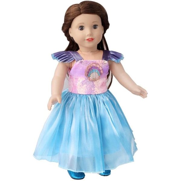 NIXNUT Abito da Principessa Estivo in Gaze per Bambola American Girl 18 Pollici