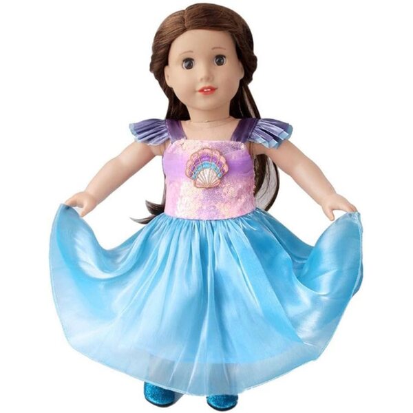 NIXNUT Abito da Principessa Estivo in Gaze per Bambola American Girl 18 Pollici