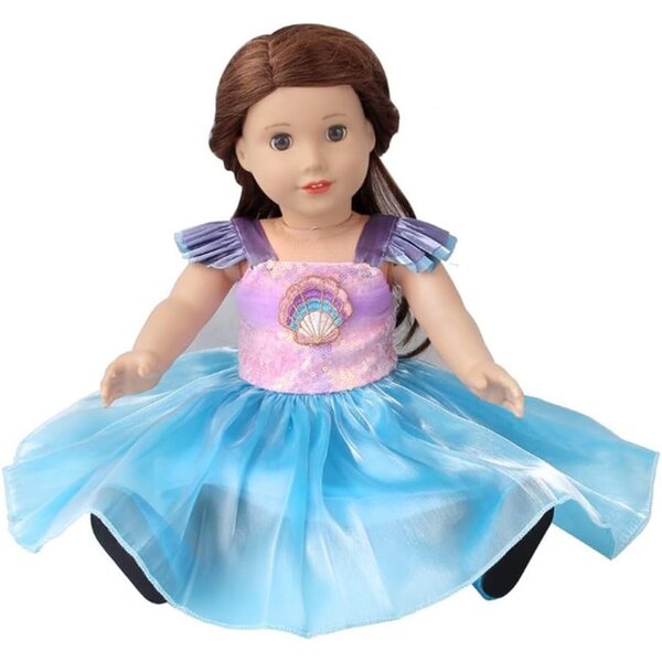 NIXNUT Abito da Principessa Estivo in Gaze per Bambola American Girl 18 Pollici