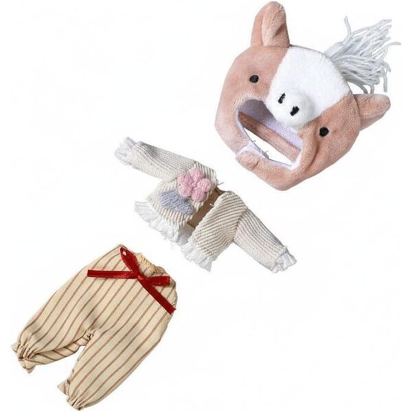 Komplettes Kleidungsset für OB11 BJD 1/12 Puppen mit abnehmbarer Mütze und einzigartigen Designs