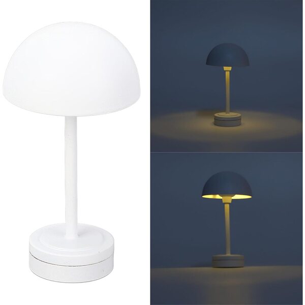 Miniaturlampe mit weißem Lampenschirm für Puppenhaus, Batterie inklusive